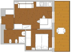 Apartament Bilo 2-4 osobowy